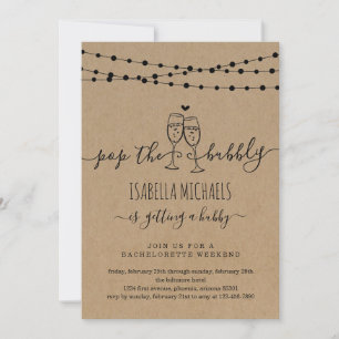 Bachelorette Party Weekend Invitation & Itinerary