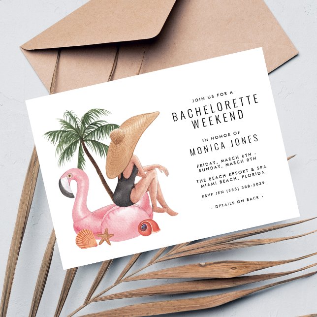 Bachelorette Party Weekend Itinerary  Invitation (Bachelorette Party Weekend Itinerary Invitation)