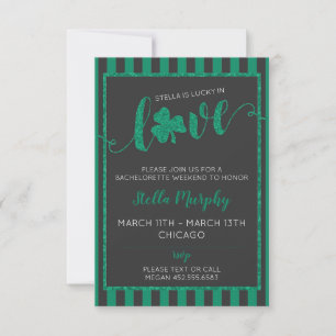 Bachelorette Party Weekend Itinerary St. Paddy's  Invitation