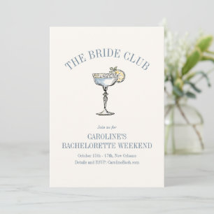 Bachelorette Party Weekend Margarita Social Club Invitation