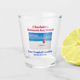Bachelorette Party Weekend Tropical Beach Trip Shot Glass