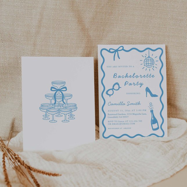 Bachelorette Party Whimsical Handwritten Invitation (Creator Uploaded)