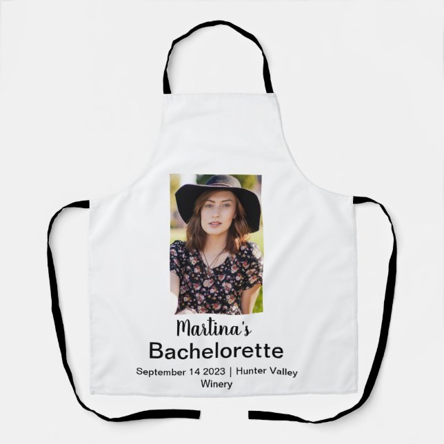 Bachelorette Personalised Name Photo Apron (Front)