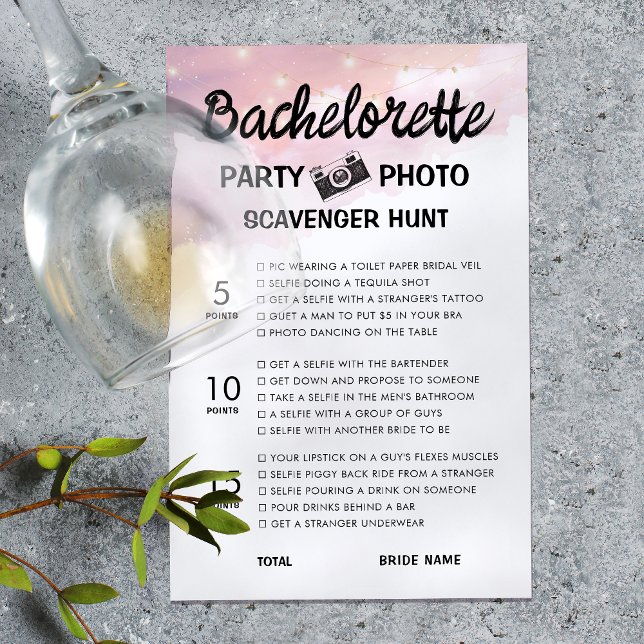Bachelorette Photo Scavenger Hunt Game (Bachelorette photo scavenger Game)