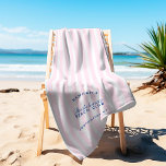 Bachelorette Pink & Navy Retro Modern  Beach Towel<br><div class="desc">This beach towel effortlessly fuses retro charm with a modern beachy twist, featuring a stylish blend of pink and navy hues. Ideal for seaside celebrations, this towel adds a playful touch to your bachelorette experience. Crafted with both style and functionality in mind, it's the perfect accessory for beach outings or...</div>
