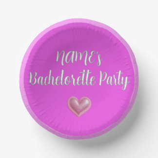 Bachelorette Pink Party Paper Plate