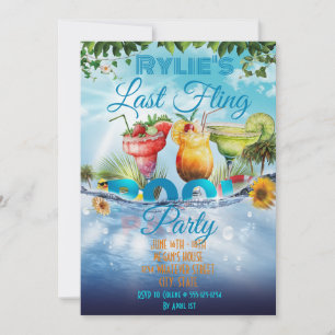 Bachelorette Pool Party Custom Invitation