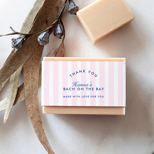 Bachelorette Retro Modern Pink & Navy Personalised Invitation Belly Band (Bachelorette Retro Modern Pink & Navy Personalized Invitation Belly Band)