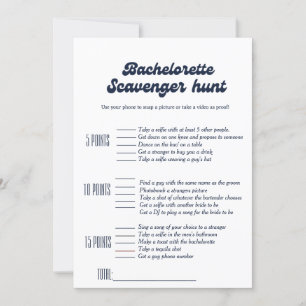 Bachelorette scavenger hunt game,bachelorette game invitation