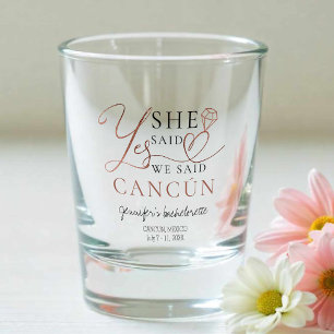 Bachelorette Shot Glasses Watercolor Beach