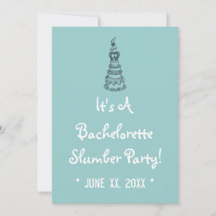 Bachelorette Slumber Party Custom Invite (Blue)