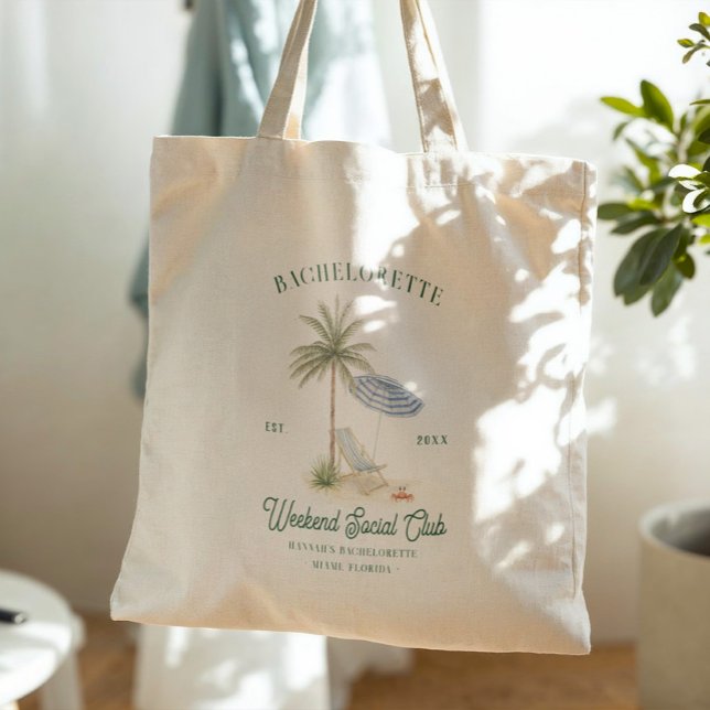 Bachelorette Social Club Beach Weekend Tote Bag (Creator Uploaded)