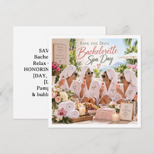 Bachelorette Spa Day Save the Date Bride Tribe
