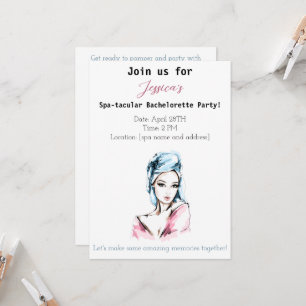 Bachelorette Spa Party  Invitation