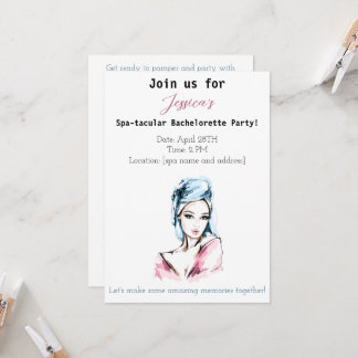 Bachelorette Spa Party  Invitation