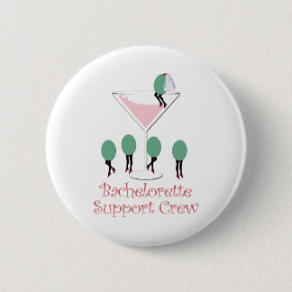 bachelorette support crew pink 6 cm round badge