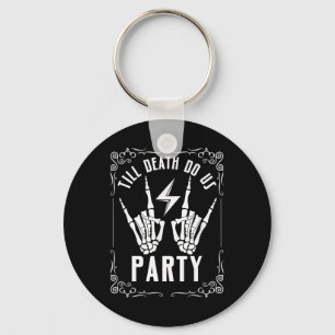 Bachelorette Till Death Do Us Party Skeleton Hand  Key Ring