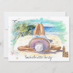 *~* Bachelorette Tropical Exotic  QR Beach Party  Invitation