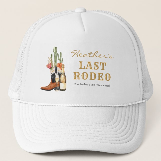 Bachelorette Trucker Hat (Bachelorette Last Rodeo Trucker Hat by Painted Paperie
)