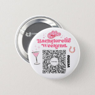 Bachelorette Venmo QR code Buy The Bride A Drink 6 Cm Round Badge