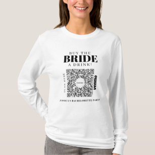 Bachelorette Venmo QR code Buy The Bride A Drink T-Shirt