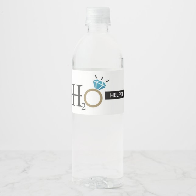 Bachelorette Water Bottle Label, Hangover Helper Water Bottle Label (Front)