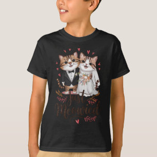 Bachelorette Wedding Party Bride Groom Cats Just M T-Shirt