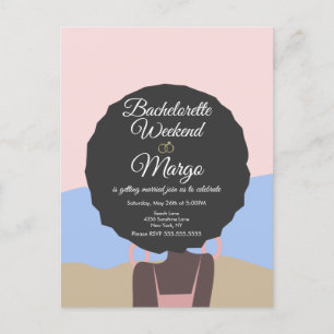 Bachelorette Weekend Beach Bridal Shower  Invitati Postcard