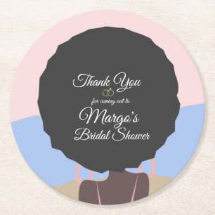 Bachelorette Weekend Beach Bridal Shower    Round Paper Coaster