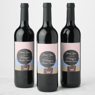 Bachelorette Weekend Beach Bridal Shower  Thanks  Wine Label