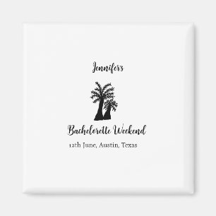Bachelorette weekend coconut tree club add name magnet