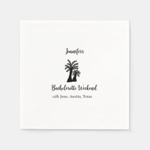 Bachelorette weekend coconut tree club add name napkin