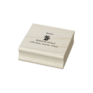 Bachelorette weekend coconut tree club add name rubber stamp