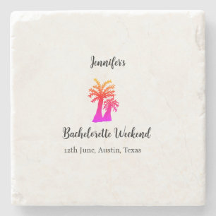Bachelorette weekend coconut tree club add name stone coaster