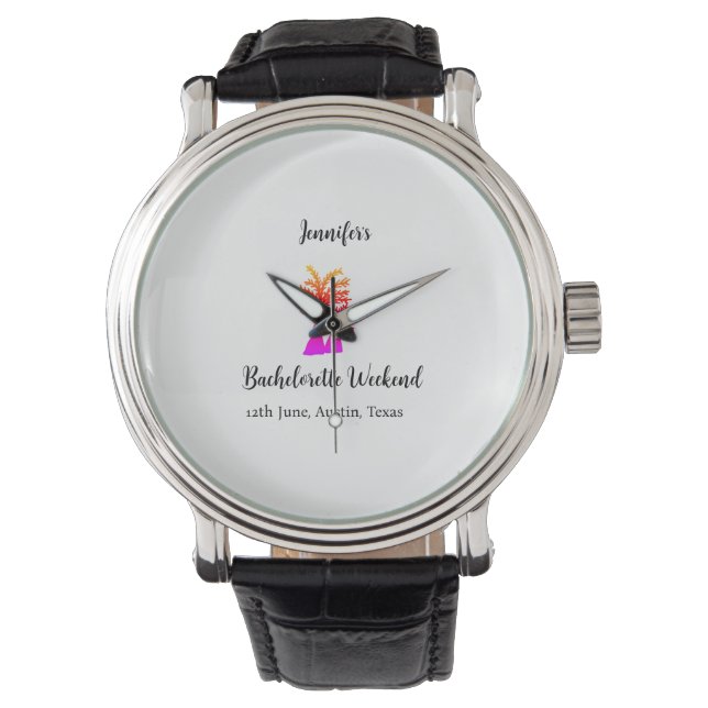Bachelorette weekend coconut tree club add name  watch (Front)
