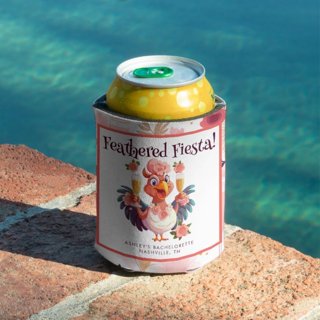Bachelorette Weekend - Feathered Fiesta Hen Party  Can Cooler (In Situ Pool)