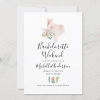 Bachelorette Weekend in Austin Texas Invitation