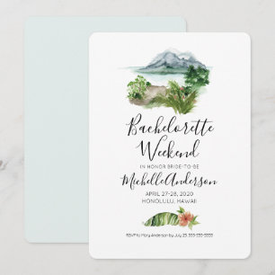 Bachelorette Weekend in Honolulu Hawaii Invitation