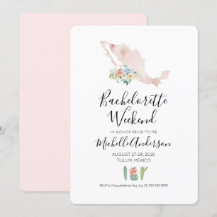 Bachelorette Weekend in Mexico Invitation