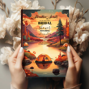 Bachelorette Weekend in Woods Mountain Camping Invitation