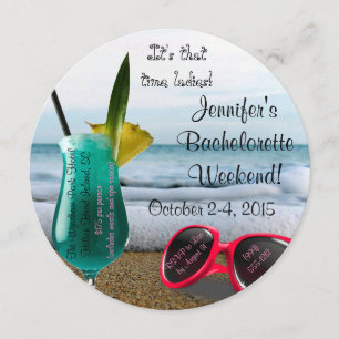 Bachelorette Weekend Invitation with Itinerary