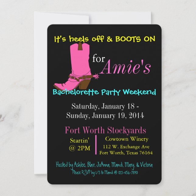 BACHELORETTE WEEKEND INVITE DIGITAL DOWNLOAD (Front)