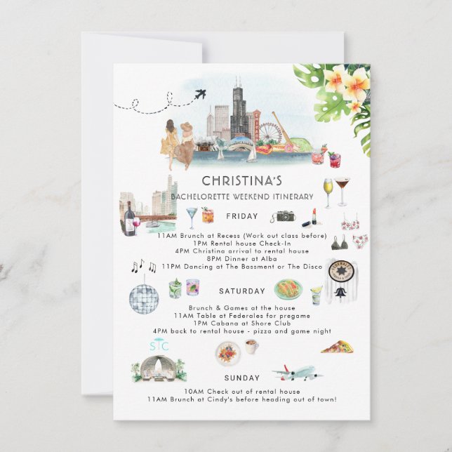 Bachelorette Weekend Itinerary | Chicago (Front)