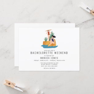 Bachelorette Weekend Itinerary Girl Trip Invitation