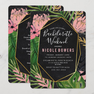 Bachelorette Weekend Itinerary Invitation