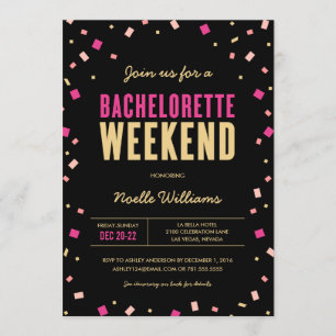 Bachelorette Weekend Itinerary Invitation