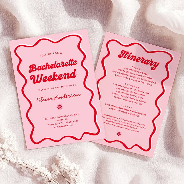Bachelorette Weekend Itinerary Invitation (Creator Uploaded)