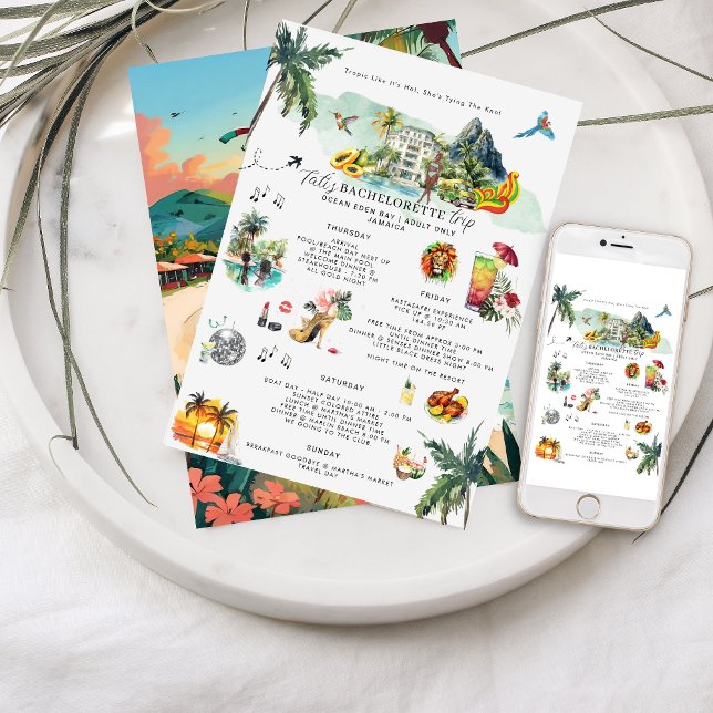 Bachelorette Weekend Itinerary | Jamaica Invitation (Creator Uploaded)