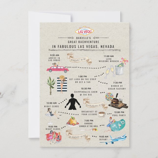 Bachelorette Weekend Itinerary | Las Vegas (Front)