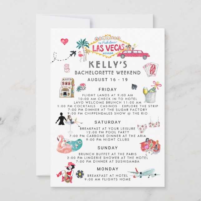 Bachelorette Weekend Itinerary | Las Vegas (Front)